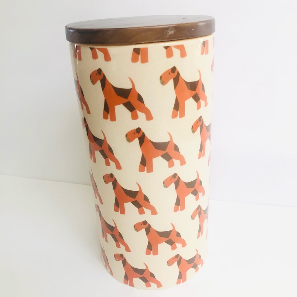 ANTHROPOLOGIE Aimee Wilder Dog Treat Jar Canister